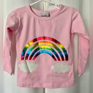 Metallic Rainbow Print Toddler Shirt